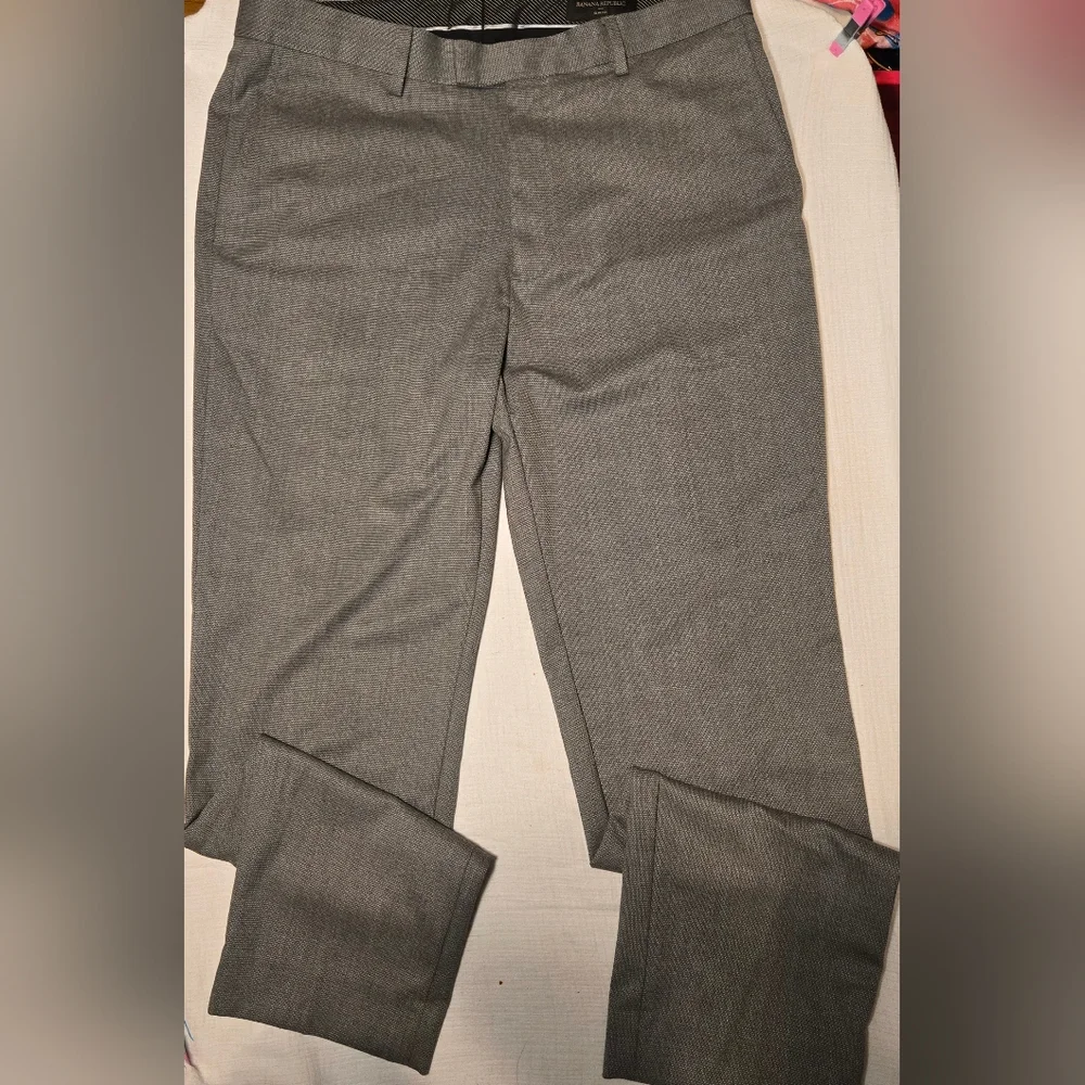 Banana Republic Pants Mens 33x30 Gray Slim Fit Dress Slacks Flat Front Work
